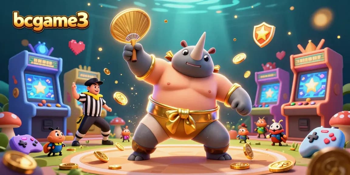 Gambarkan aksi seru bcgame3 dengan ribuan koin emas berhamburan dari juara sumo keledai rhinoceros.