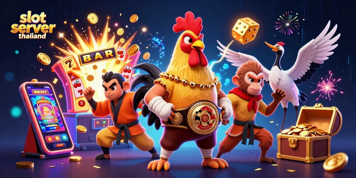 Play exciting slots on server Thailand for thrilling wins amidst vibrant casino elements.
