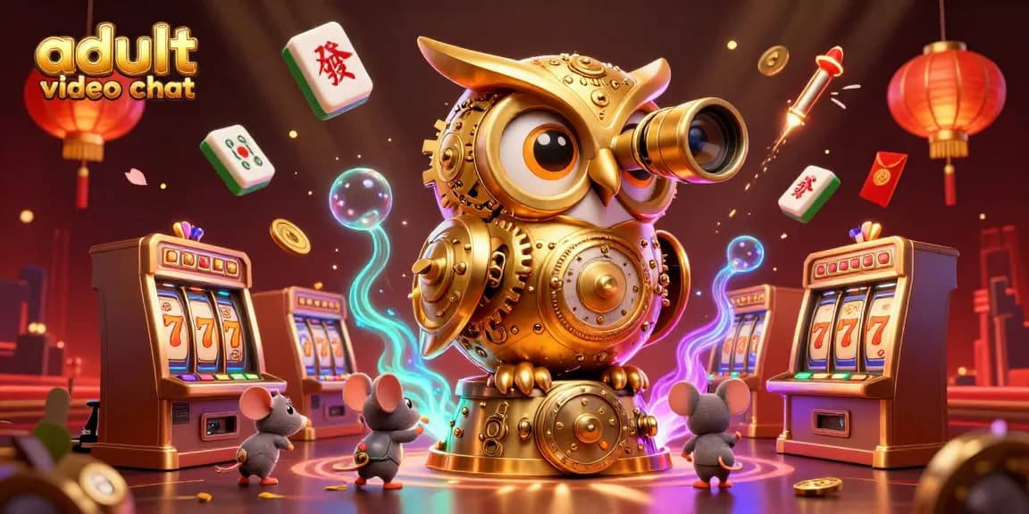 Engage in thrilling adult video chat experiences with dynamic casino elements and animated characters.