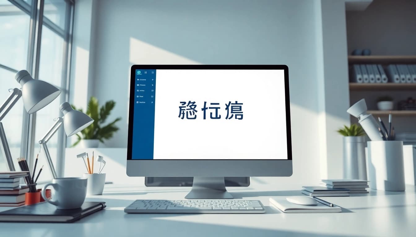 Explore the innovative 有道翻译 interface in a modern workspace setting.