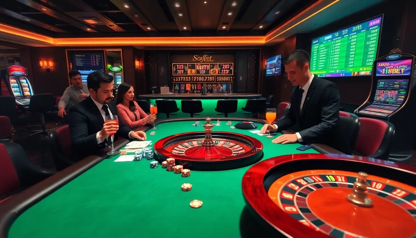 Engage in thrilling gameplay at link 188bet with luxurious tables and vibrant chips.