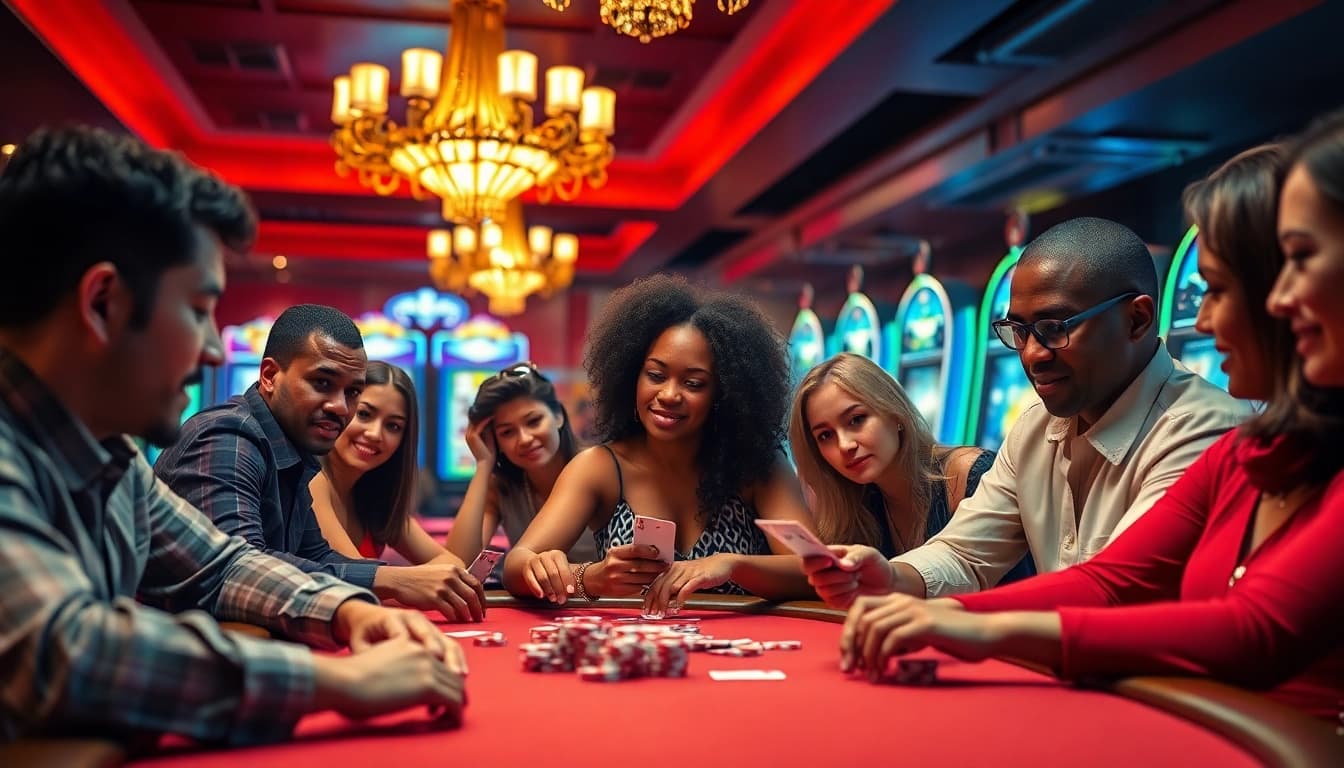 Hargatoto memainkan meja poker yang penuh semangat dan keragaman pemain.
