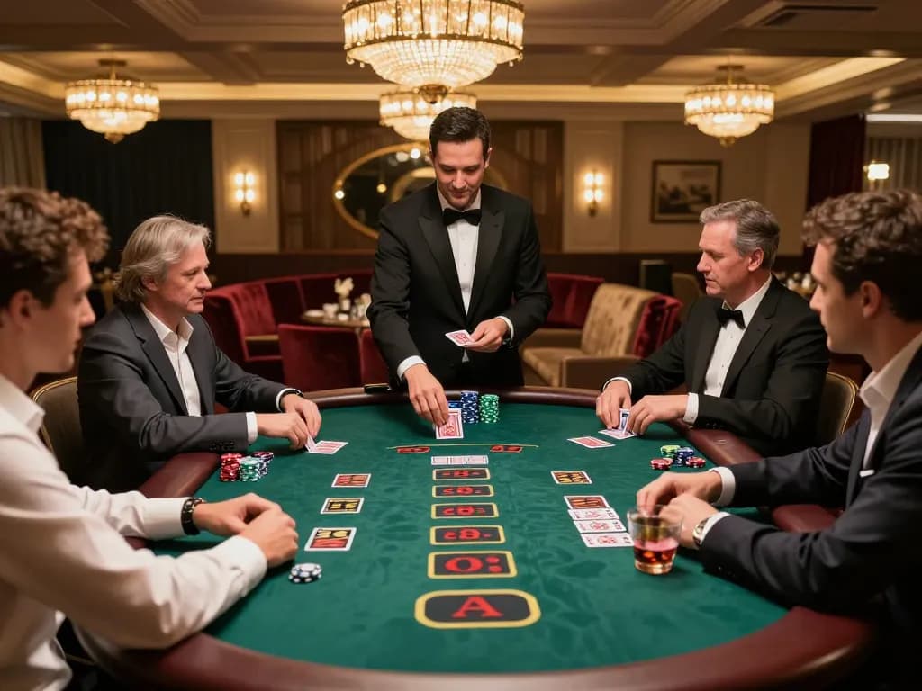 Players enjoying a thrilling game of blackjack at gem88's vibrant live casino table, showcasing excitement and strategy.