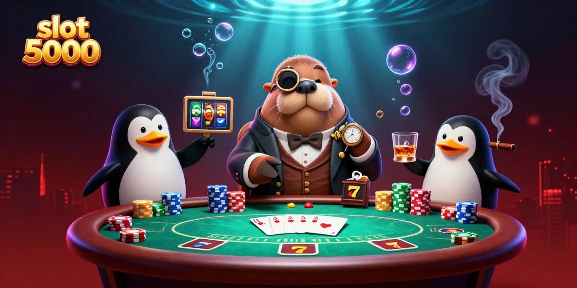 Experience thrilling moments at slot 5000 casino with poker and vibrant gaming elements.