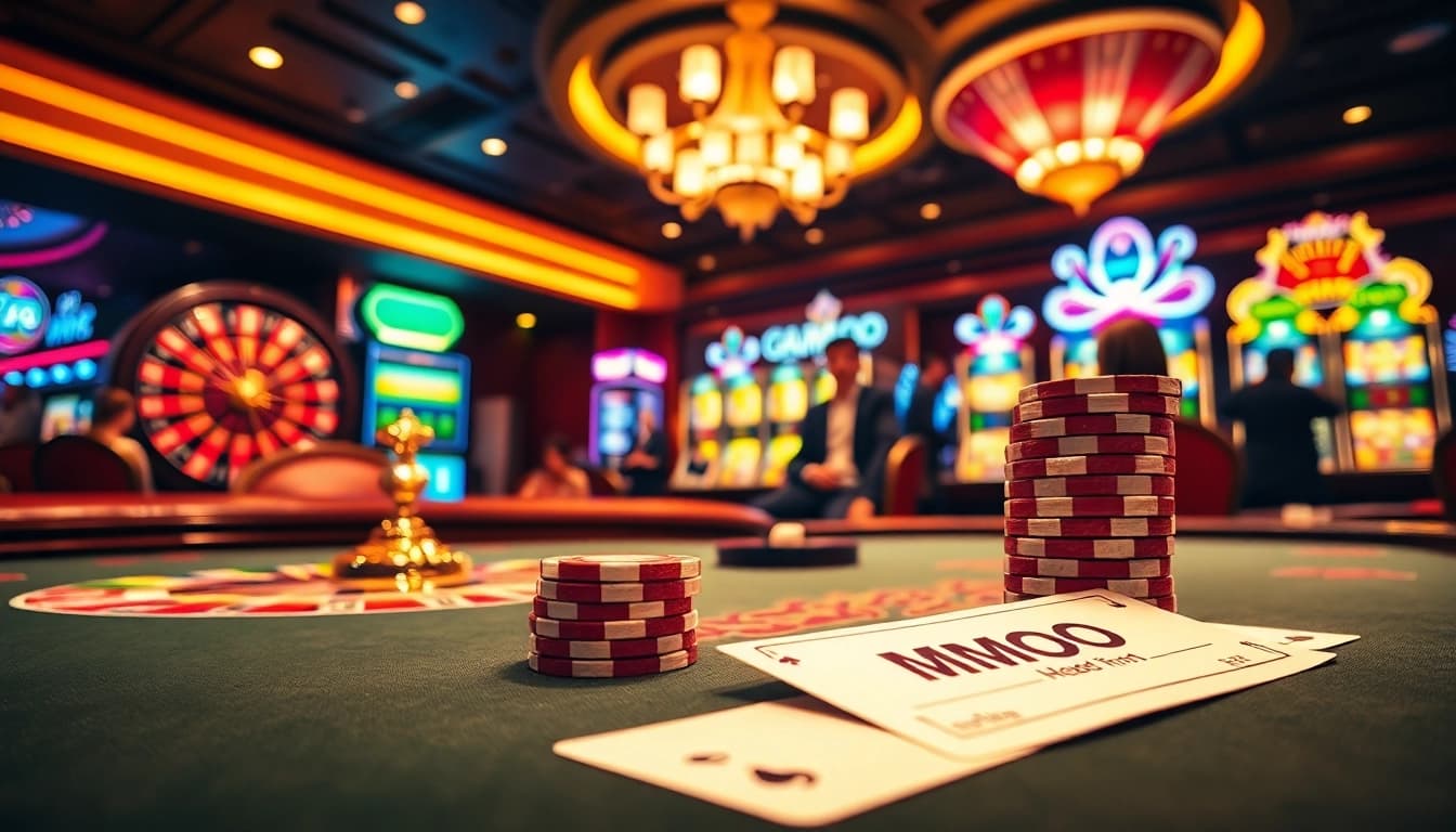 Experience the thrill of MMOO gambling with poker players and roulette excitement.
