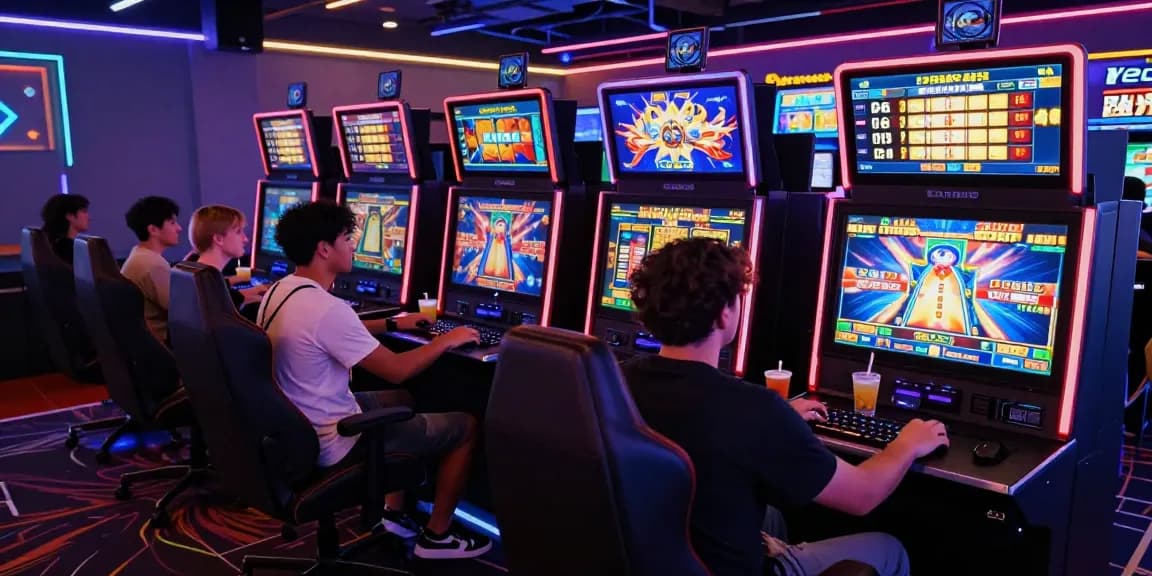 Excited players engaging with the spaceman88 online slot game in a vibrant casino environment