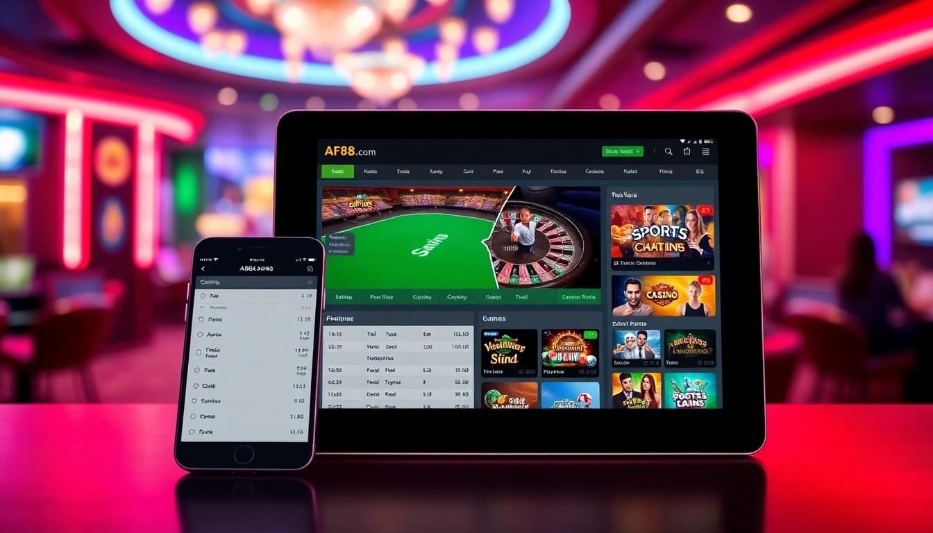 Engaging interface of af88.com displaying online betting options with user-friendly design.