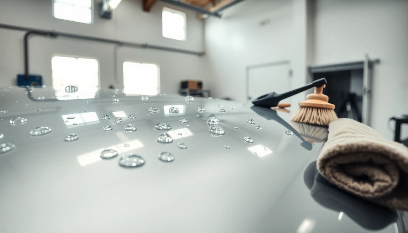 Detailing a vehicle showcasing the best car detailing Chattanooga TN with professional equipment.