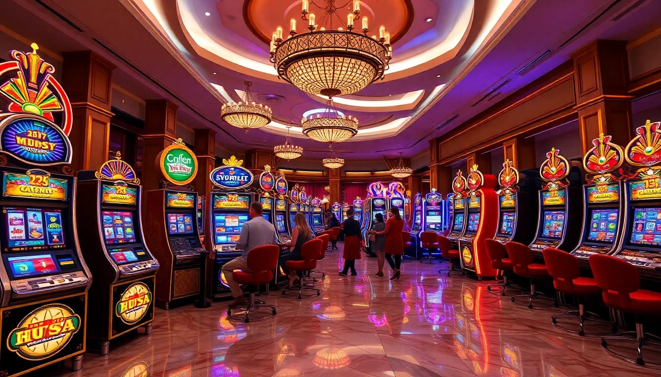 Menangkan permainan slot gacor dengan mesin yang berwarna-warni di kasino.