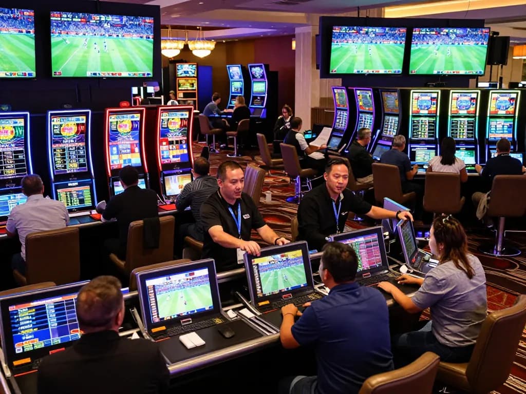 Catch the excitement of sports betting at DABET with lively action and engaged bettors.