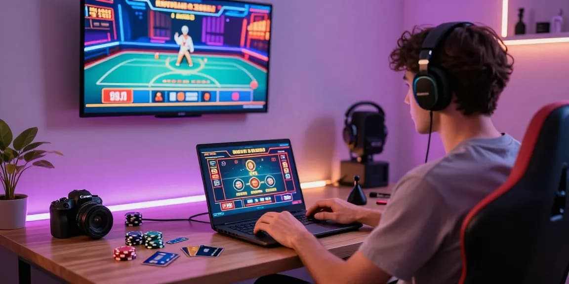 Explore the best credit card casinos experience with vibrant online gaming setups.