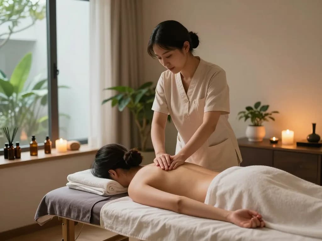 Rejuvenating experience at a 관악스웨디시 massage studio with a relaxing atmosphere and calming elements.