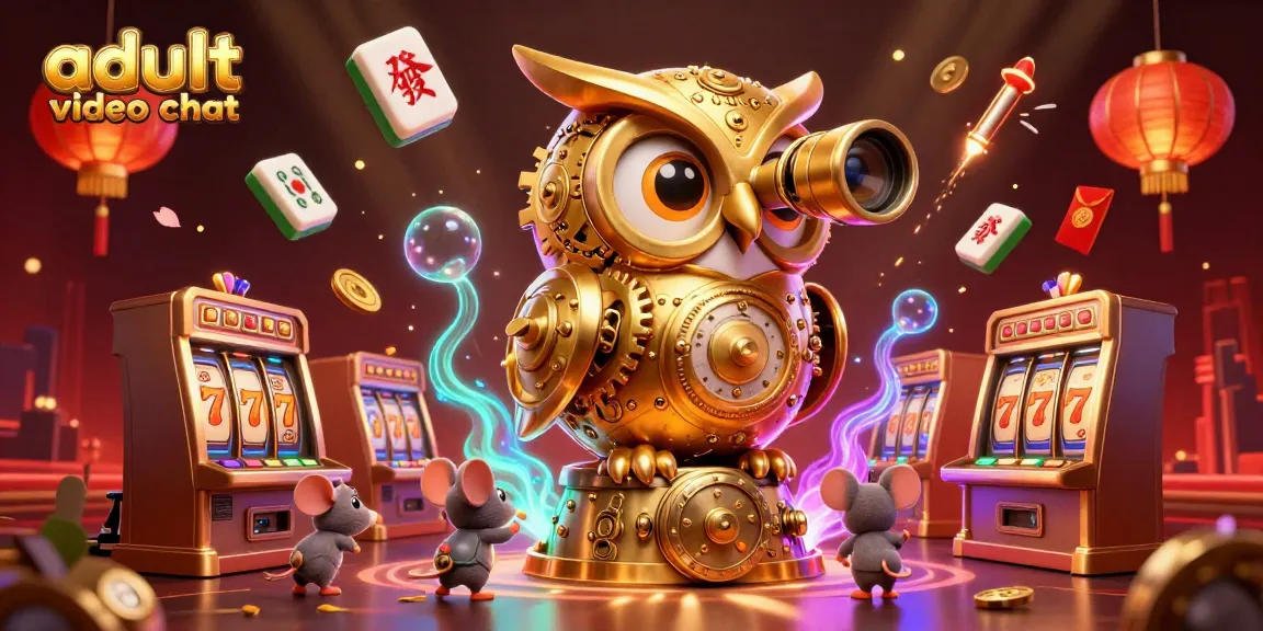 Engage in thrilling adult video chat experiences with dynamic casino elements and animated characters.