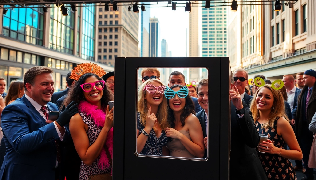 Capture joyful guests using a photo booth chicago, complete with vibrant props and a lively backdrop.