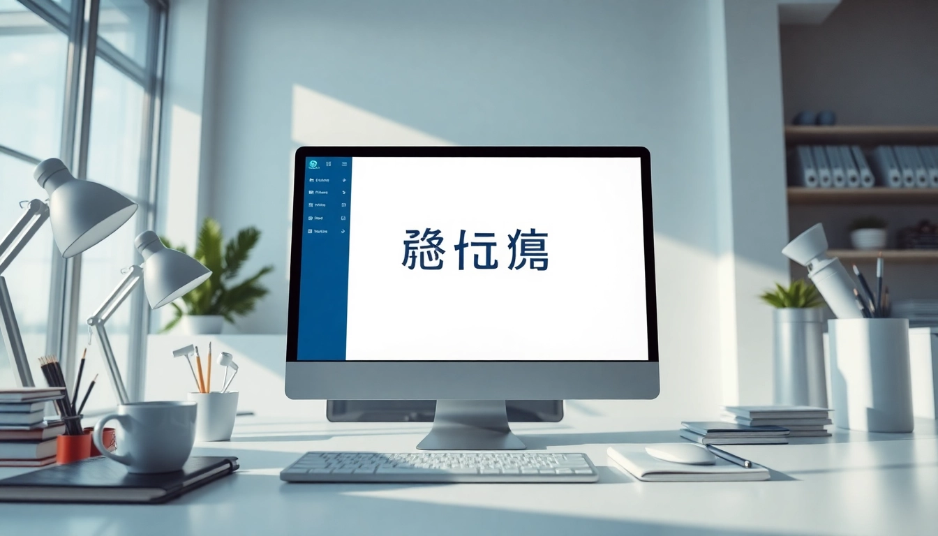 Explore the innovative 有道翻译 interface in a modern workspace setting.