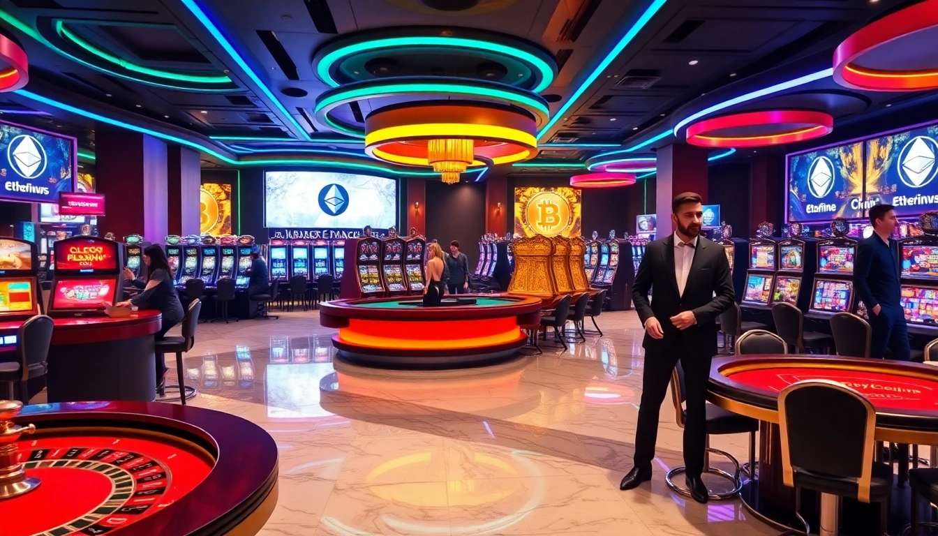 Vivez l'excitation du baccarat et de la roulette dans un casino français crypto, mettant en valeur les transactions numériques.