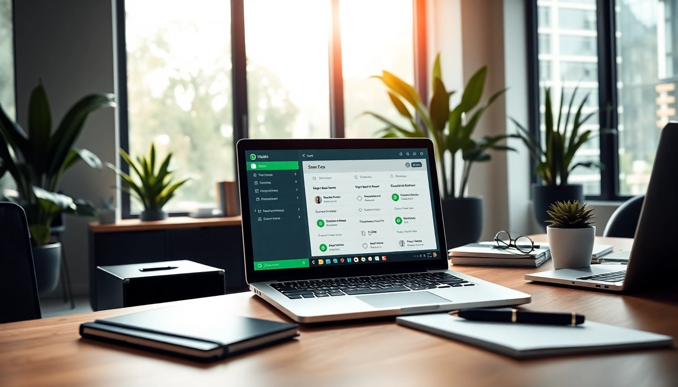 Optimize customer interactions with WhatsApp Smart CRM in a modern workspace showcasing technology.