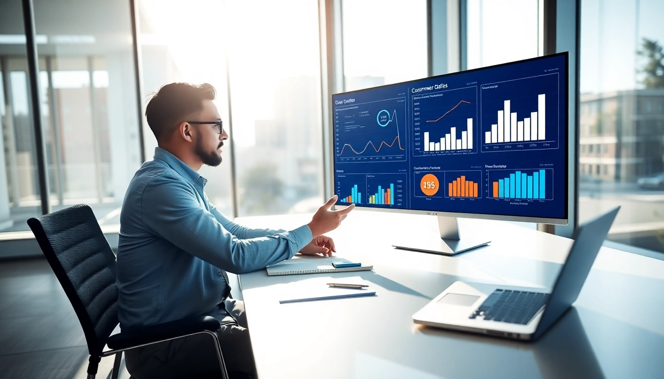 Analyze data to find competitor customer list effectively at a modern office.