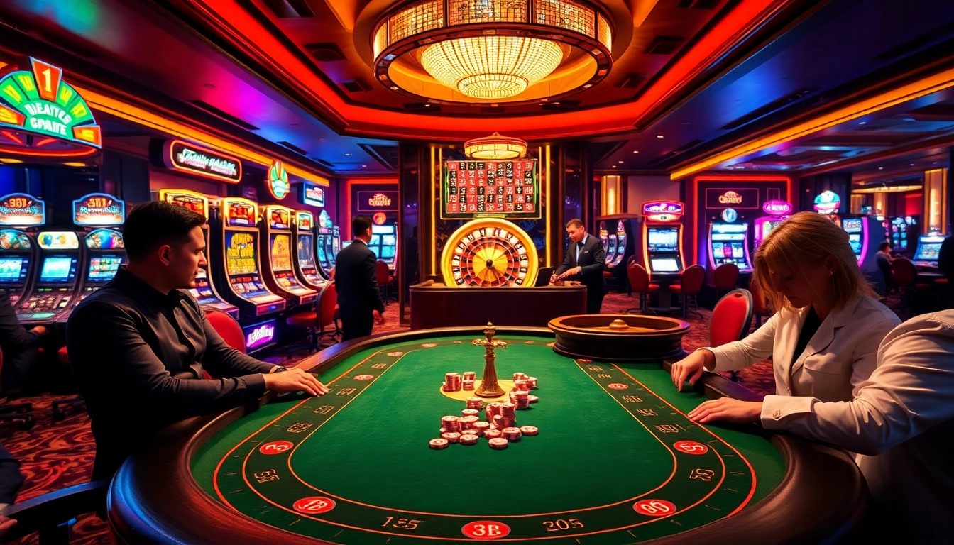 Experience thrilling gameplay at New88bet.us with players engaging at a luxurious casino poker table.