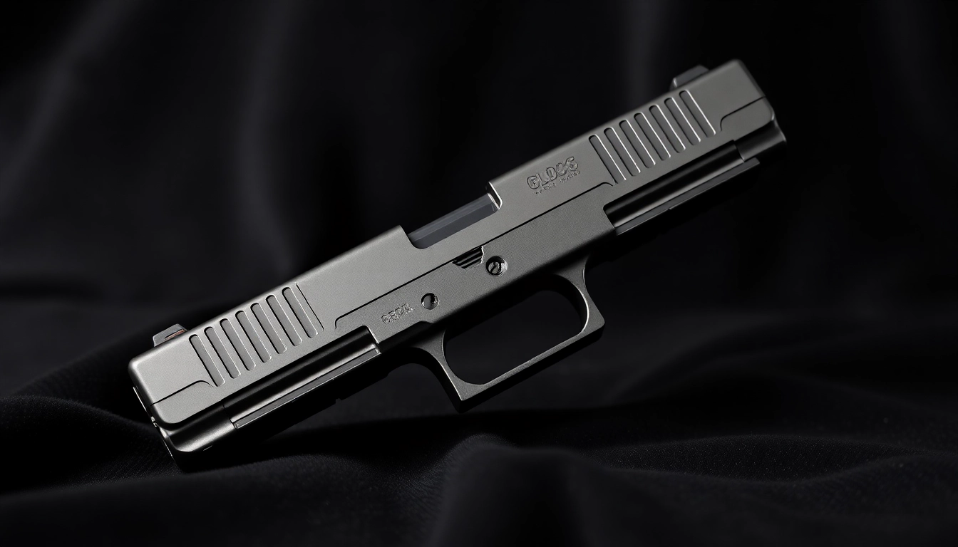 Showcase the Glock 19 Gen 5 MOS OEM Slide highlighting its precision engineering and optic-ready features.