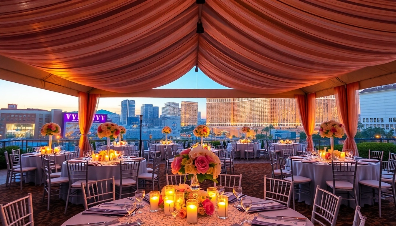 Stunning event rentals Las Vegas display featuring elegant decor and ambiance