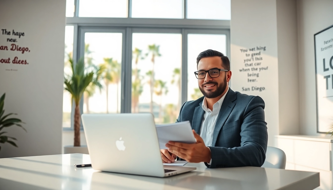 Engaging business coach san diego advising clients in a modern office.