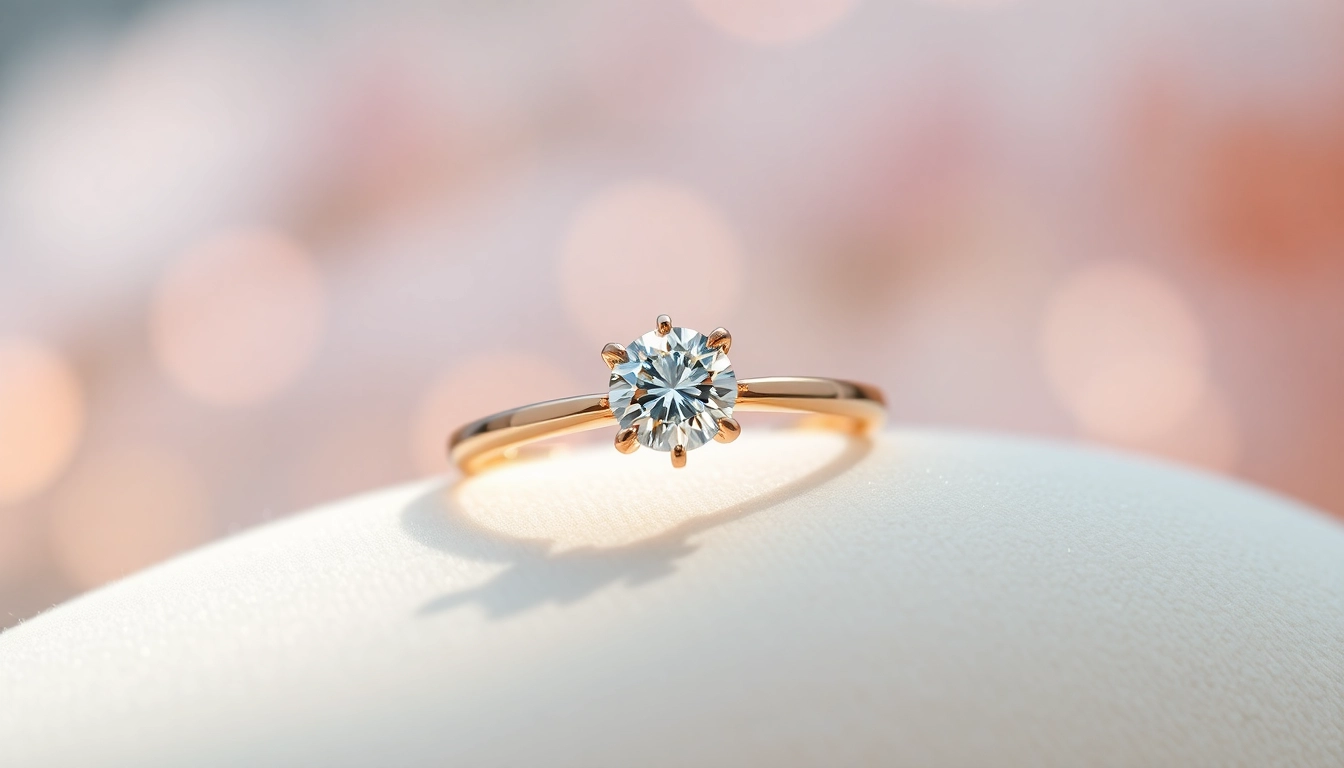 Showcase of exquisite promise rings featuring a diamond on a velvet surface.