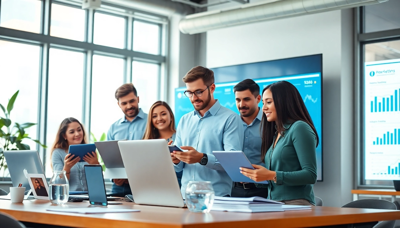 Boost your business with online marketing edmonton strategies in a collaborative office setting.