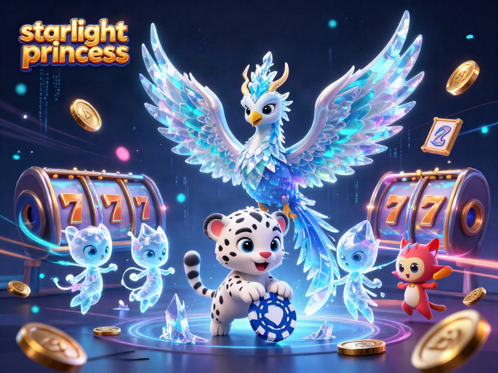 Spin to win on the Starlight Princess slot with vibrant characters and cascading coins.