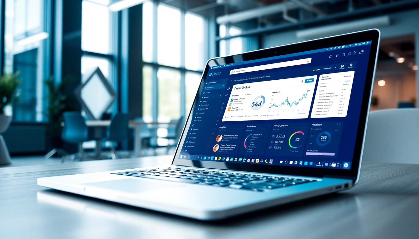 Showcase of AI enterprise search interface revealing search analytics and insights in a modern workspace.