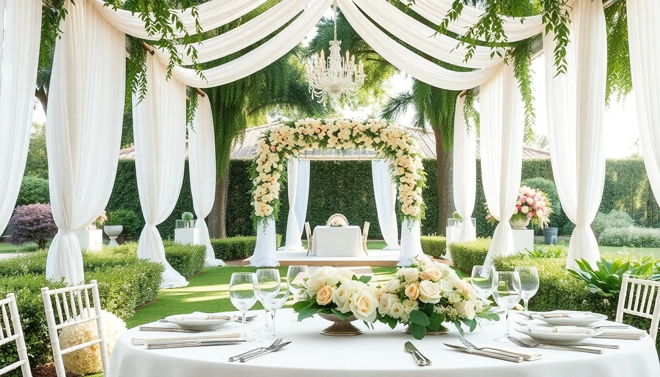 Gestalten Sie Ihre Hochzeit mit beeindruckenden hochzeits location in einem eleganten Garten.
