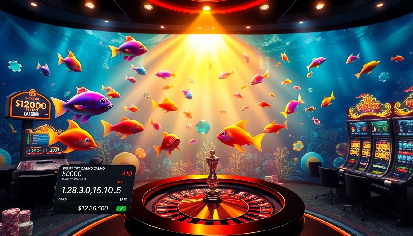 Exciting bắn cá đổi thưởng game scene with vibrant graphics and immersive gambling elements.