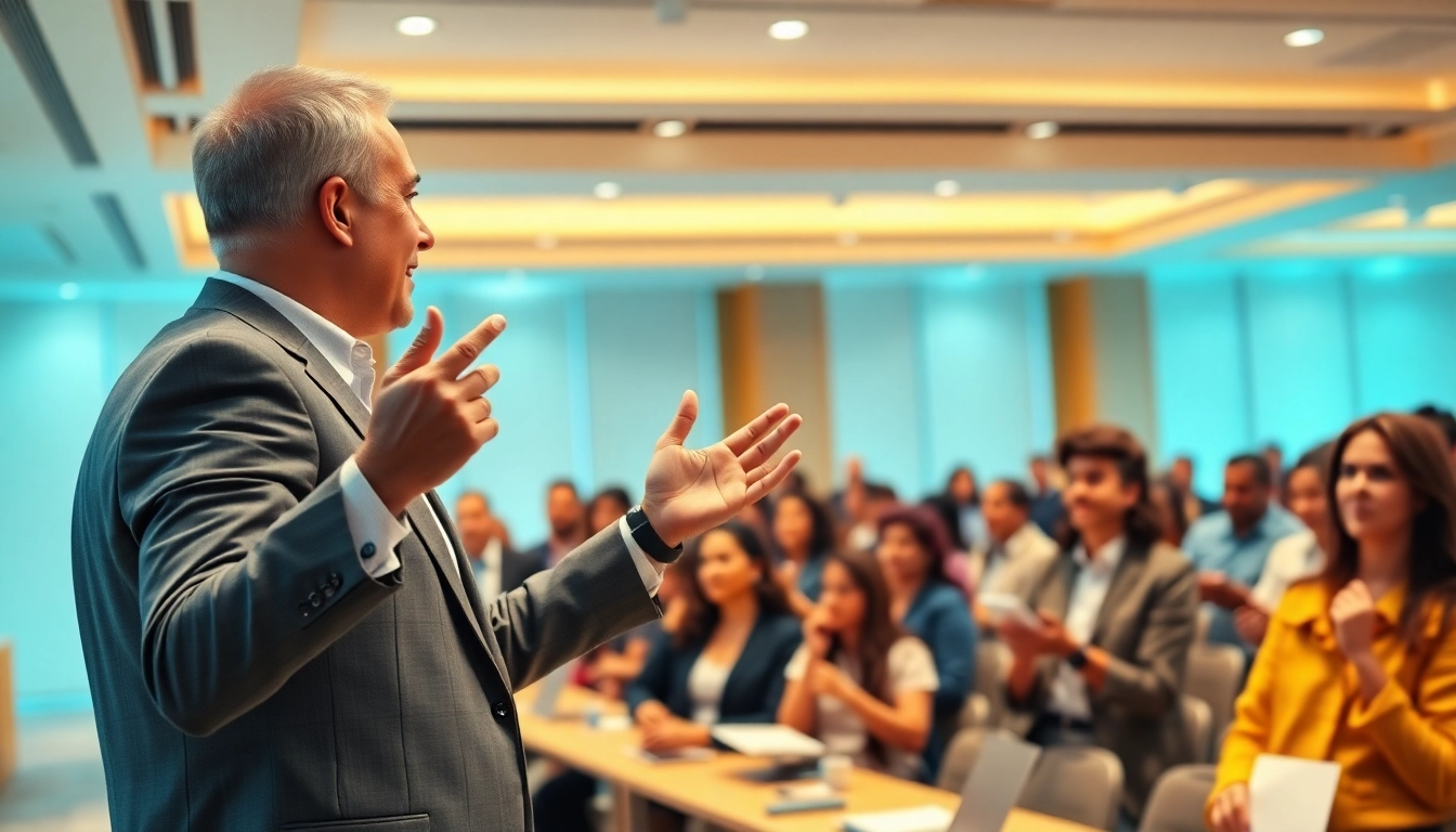 Engaging audience attentive during Presentation Skills Training led by a professional speaker.