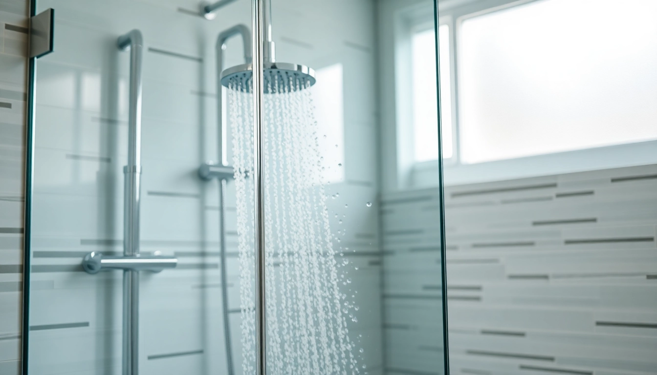 Experience elegant showers au with a stylish rain shower in a modern bathroom environment.