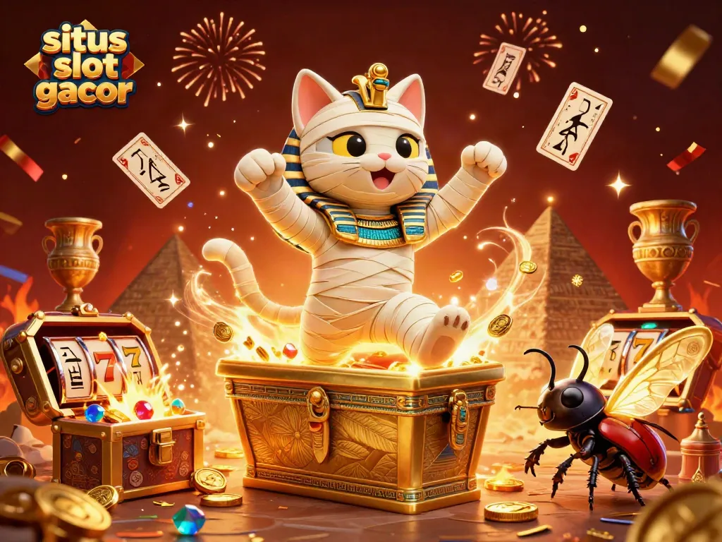 Menang besar di situs slot gacor dengan ilustrasi kasino menarik dan penuh warna.