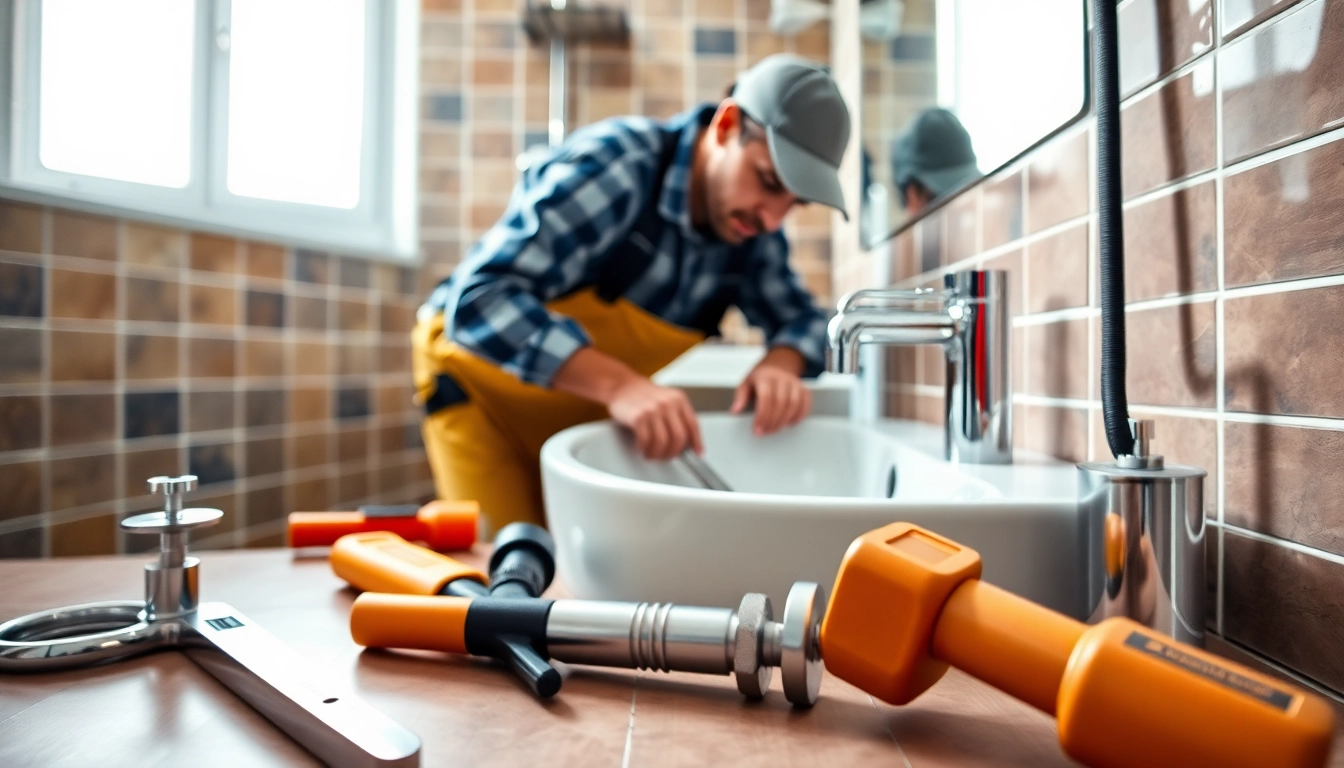 Installationsprozess von sonni sanitär GmbH in einem modernen Badezimmer.