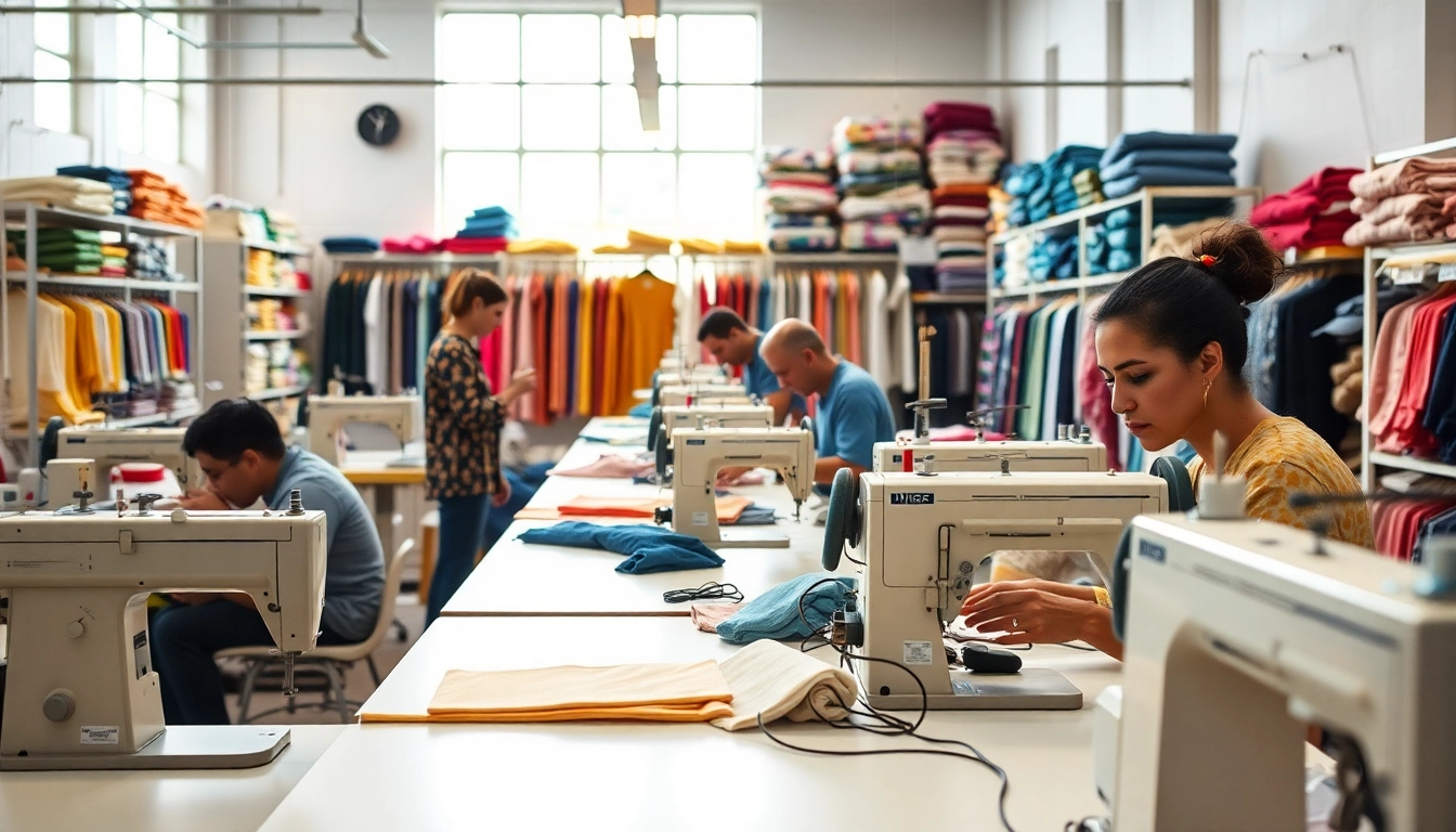 Engaged artisans creating innovative designs for private label clothing manufacturers.
