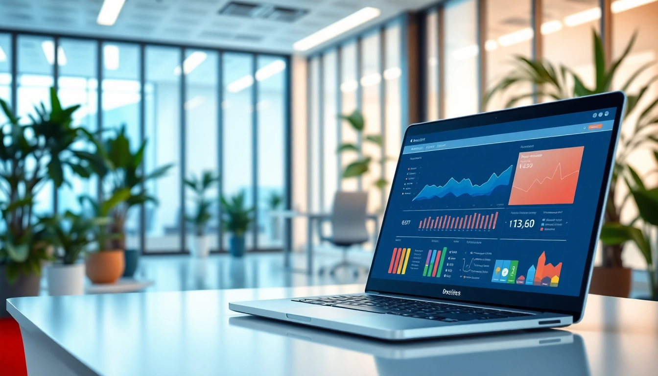 Enhance productivity with enterprise assistant software displayed in a modern office setting.