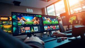 Exciting gaming interface of 888new, showcasing sports betting and casino games.