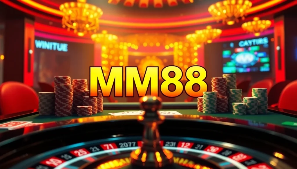 Experience the thrill of poker with MM88 at a vibrant casino table.