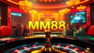 Experience the thrill of poker with MM88 at a vibrant casino table.