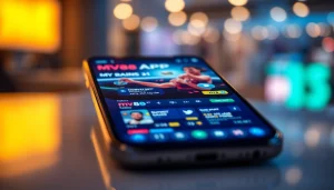 Experience the innovative MV 88 gaming app interface on a smartphone.