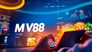 Engaging MV 88 online casino experience with sleek design and mobile interaction.