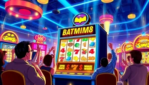 Menangkan pengalaman bermain batman138 slot dengan suasana kasino yang ceria dan penuh warna.