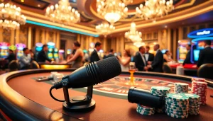 Capturing the excitement of a casino environment with MV 88 microphone showcasing professional gaming.
