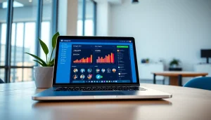 Capture the essence of an Instagram smm panel within a professional digital marketing workspace.