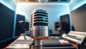 Capture sound perfectly with the MV 88 microphone in a modern studio setting.