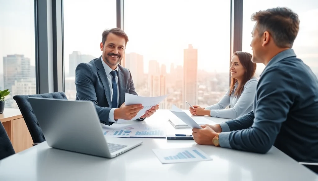 신용카드 현금화를 논의하는 금융 상담 장면, 전문적이고 신뢰감 있는 분위기