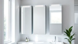 Stylish sonni Spiegelschrank mit elegantem Design und hochwertiger Beleuchtung präsentieren.