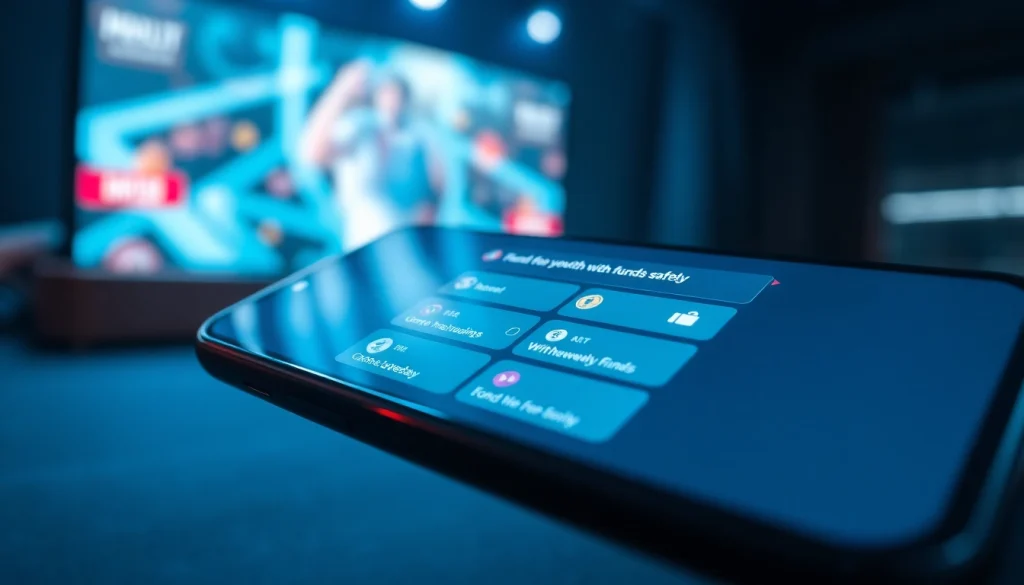 MV 88 gaming app interface showcasing features for safe fund management.